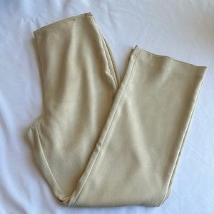 INC high rise cream false swade pants